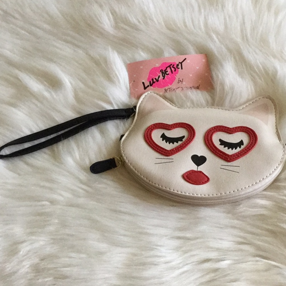💋Adorable Betsey Johnson Kitty Kat Love Wristlet